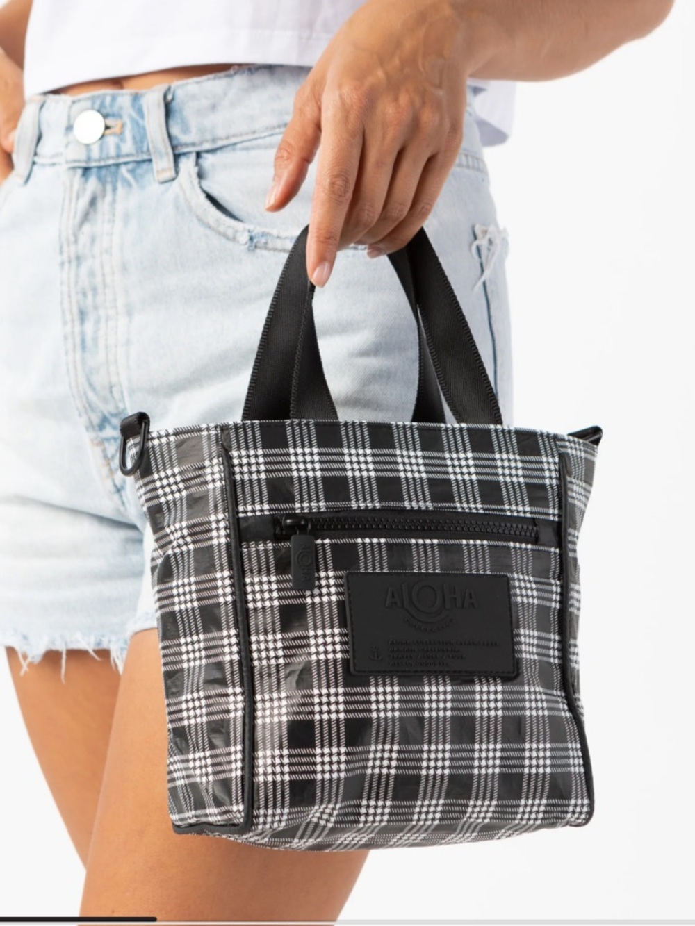 Aloha Collection Black Palaka Crossbody